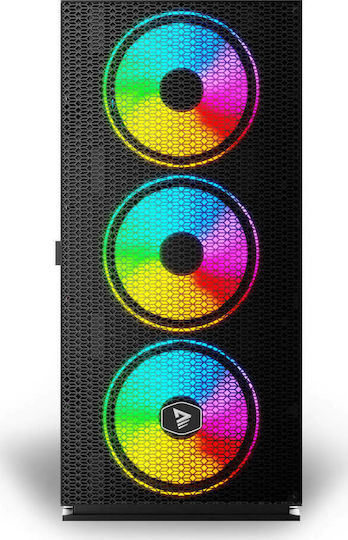 Savio Raptor X1 ARGB Gaming Middle Tower Carcasă Calculator cu Fereastră Laterală Negru