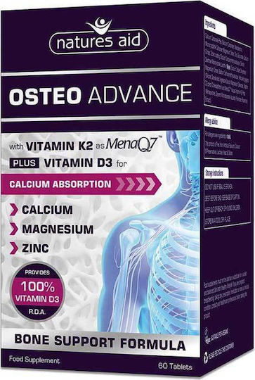 Natures Aid Osteo Advance Supplement for Joint Health 60 Tablets