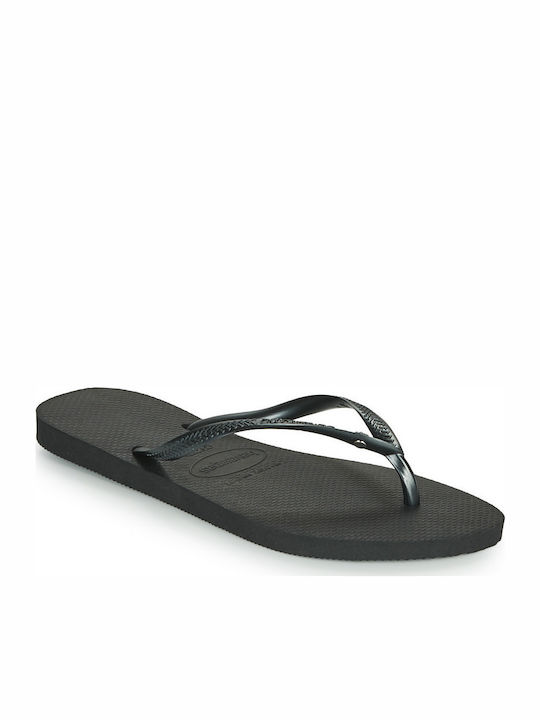 Slim Crystal Sw II Flip Flops in Black Colour