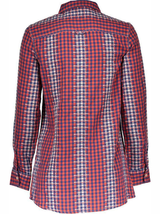 Lee Men's Shirt Long Sleeve Cotton Checked Red