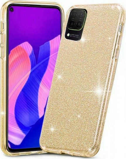 Glitter Shining Back Cover Silicone Gold (Huawei Y5p)
