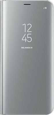 Hurtel Clear View Plastic Book Silver (Huawei Y6 2019)