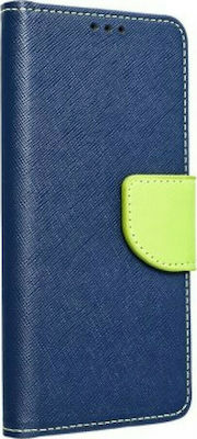 Fancy Synthetic Leather Wallet Blue (Galaxy M21)