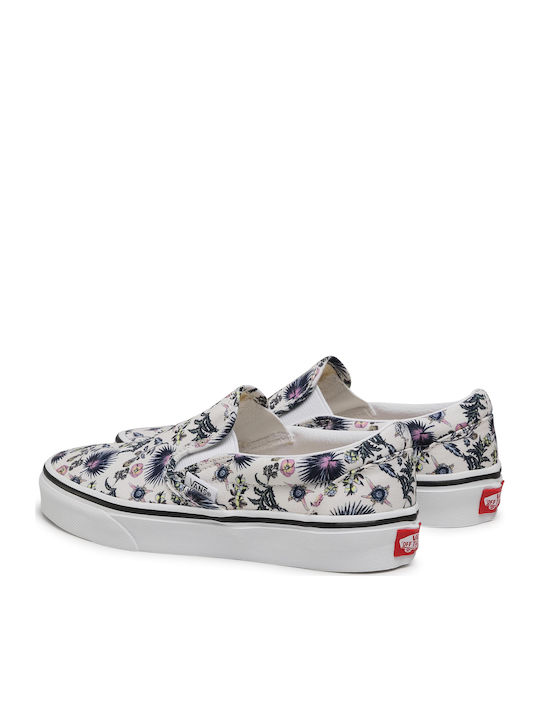 Paradise Floral Classic Women's Canvas Slip-Ons True White 1