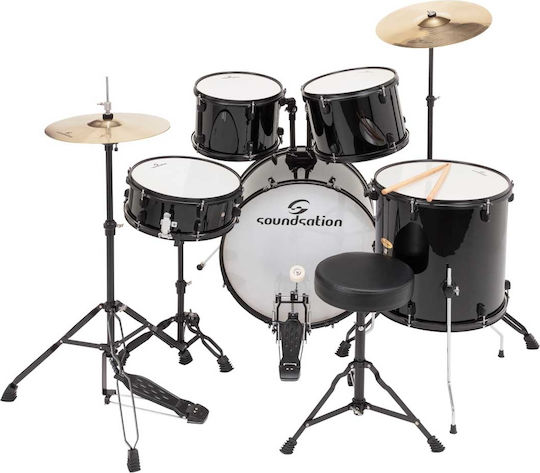 Soundsation Wrapped Finish 5 pcs Drum set in poplar Комплект Барабани Черен