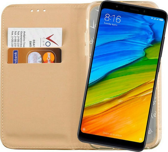 Volte-Tel Pocket Magnet Book Piele artificială Auriu (Redmi 5 Plus)