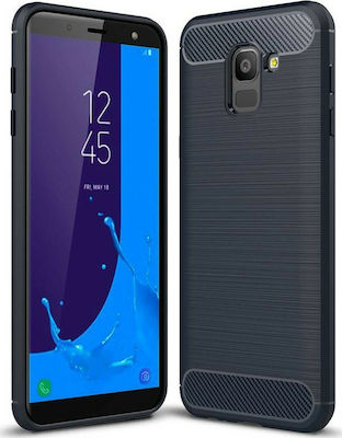 Hurtel Carbon Rugged Back Cover Μπλε (Galaxy J6)