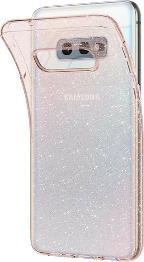 Spigen Liquid Crystal Glitter Back Cover Σιλικόνης Ροζ (Galaxy S10e)
