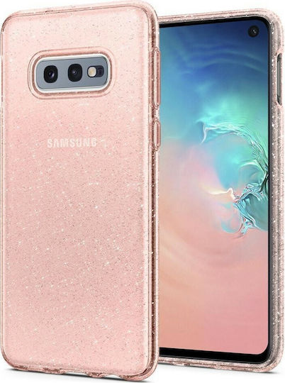 Spigen Liquid Crystal Glitter Back Cover Σιλικόνης Ροζ (Galaxy S10e)