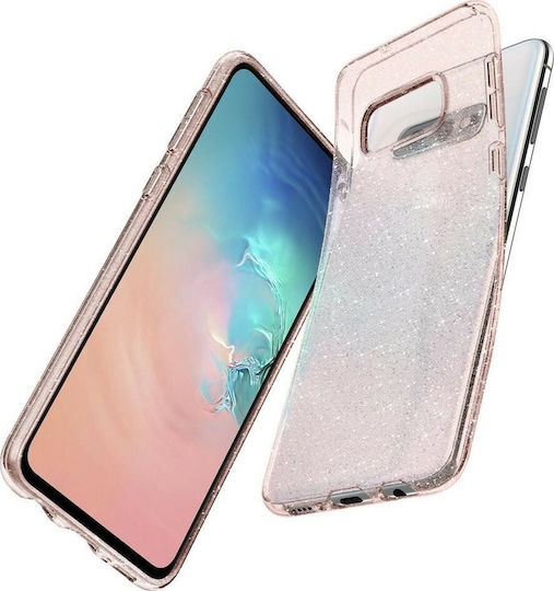 Spigen Liquid Crystal Glitter Back Cover Σιλικόνης Ροζ (Galaxy S10e)