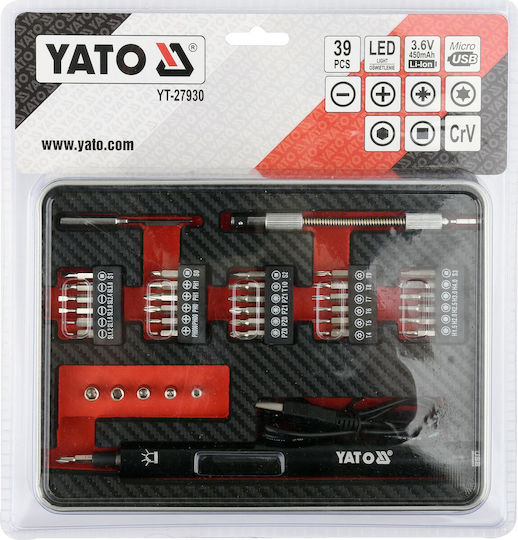 Yato Επαναφορτιζόμενο Κατσαβίδι Ηλεκτρονικών Κατσαβίδι Μπαταρίας 3.6V