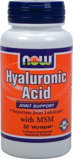 Now Foods Hyaluronic Acid 50mg with Msm 50mg Supplement for Joint & Bone Health 60 veg. caps