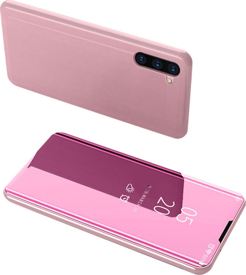 Clear View Book Πλαστικό Ροζ Χρυσό (Galaxy Note 10)
