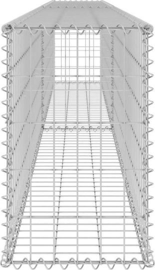 vidaXL Garden Fencing Material Wall with Covers 300x30x50 cm. 1pcs Silver
