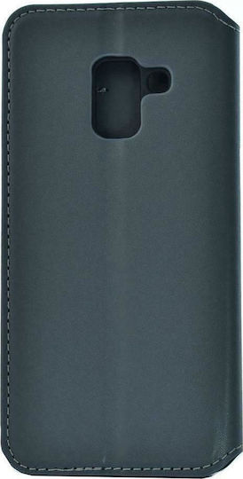 Powertech Buchen Sie Synthetisches Leder Gray (Samsung A5 2018)