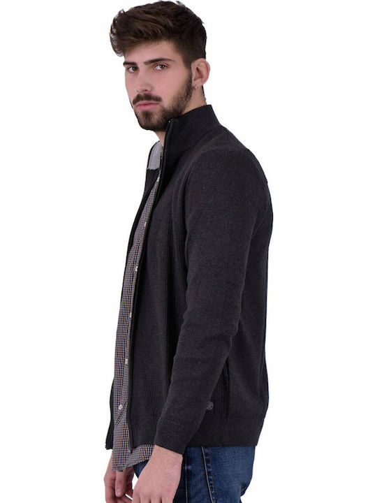 Herren Strickjacke Gray