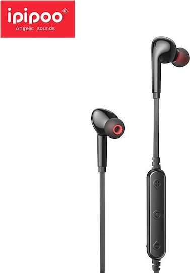 Ipipoo AP-7 In-ear Bluetooth Handsfree Ακουστικά με Αντοχή στον Ιδρώτα Μαύρα