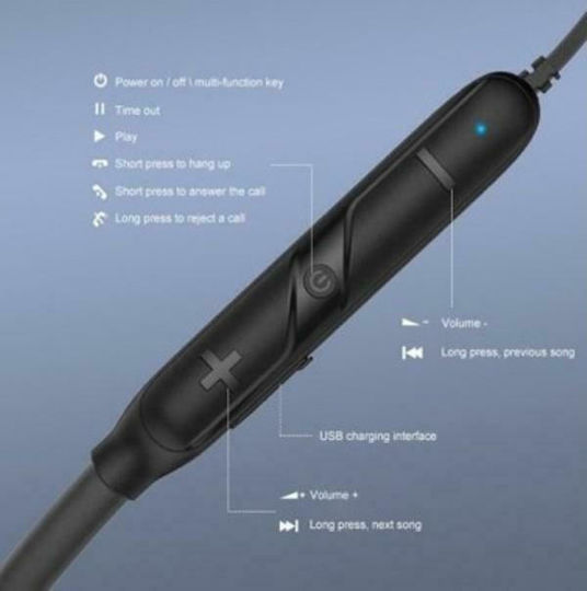 Ipipoo GP-3 In-ear Bluetooth Handsfree Ακουστικά Μαύρα