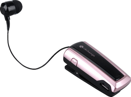 iXchange UA-25 In-ear Bluetooth Handsfree Ακουστικό Πέτου Ροζ Χρυσό