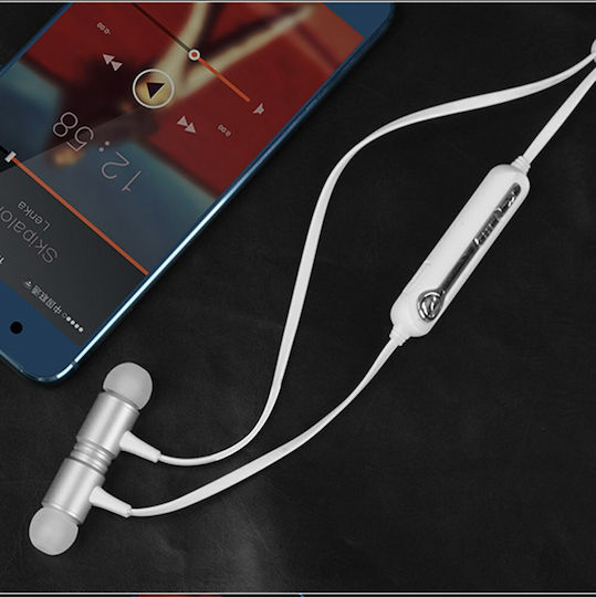 Fineblue Mate 9 In-ear Bluetooth Handsfree Ακουστικά με Αντοχή στον Ιδρώτα Λευκά