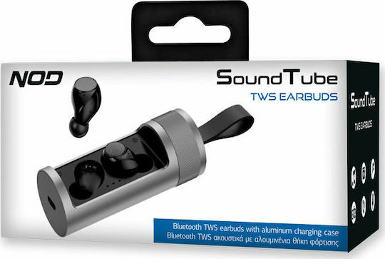 NOD Soundtube In-ear Bluetooth Handsfree Căști cu Carcasă de Încărcare Gri