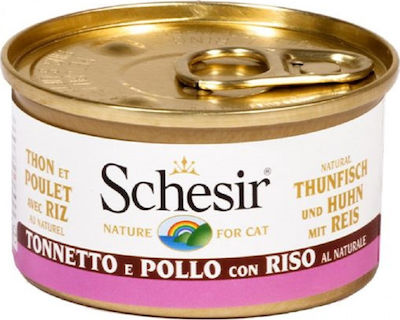 Schesir Nature for Cat Κοτόπουλο / Ρύζι / Τόνος 85gr