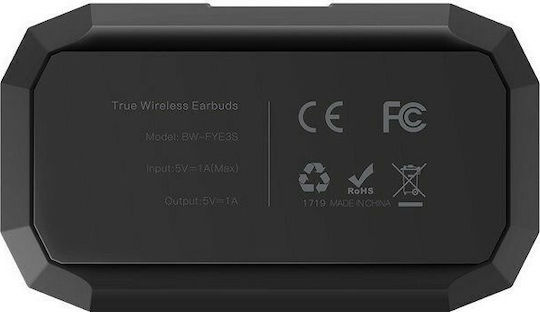 BlitzWolf BW-FYE3S In-ear Bluetooth Handsfree Ακουστικά με Θήκη Φόρτισης Μαύρα