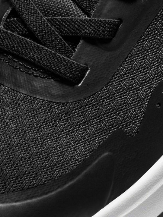 Wearallday PS Kids Sports Shoes Running with Hoop & Loop Closure Black / White