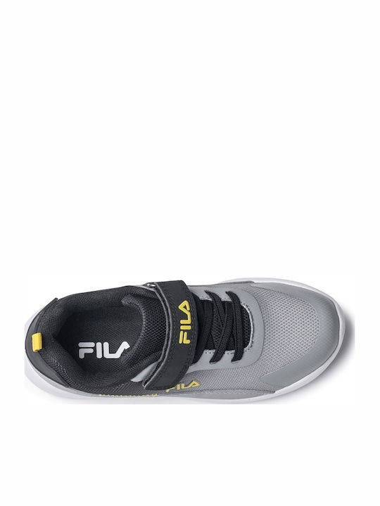 Sidra Kids Sports Shoes Running with Hoop & Loop Closure Gray