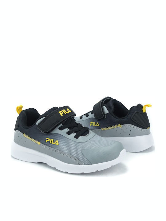 Sidra Kids Sports Shoes Running with Hoop & Loop Closure Gray
