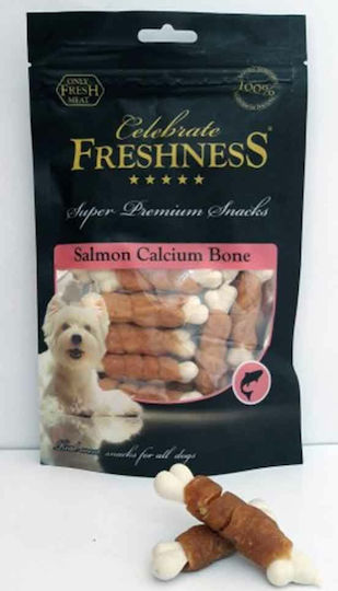 Celebrate Freshness Freshness Celebrate Salmon Calcium Bone Leckerli für Hunde Diät mit Lachs 100gr 84014