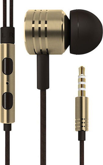HF Stereo In-ear Handsfree με Βύσμα 3.5mm Χρυσό
