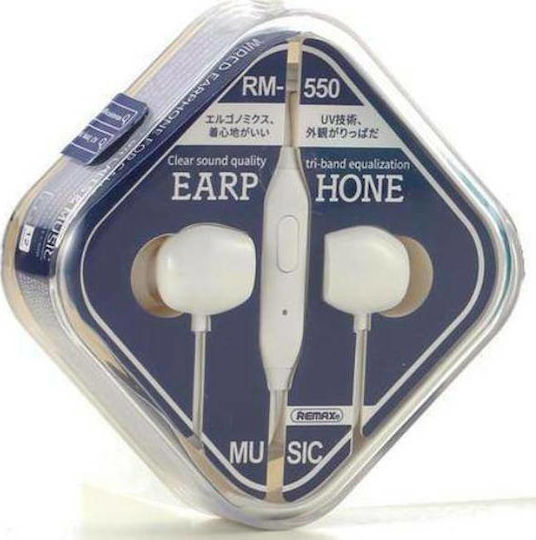 Remax RM-550 In-ear Handsfree Headphones with Connector 3.5mm White