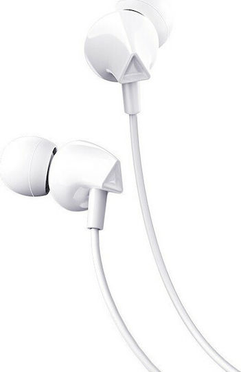Hoco M60 În ureche Handsfree cu Mufă 3.5mm Alb