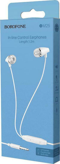 Borofone BM25 In-ear Handsfree with 3.5mm Connector White