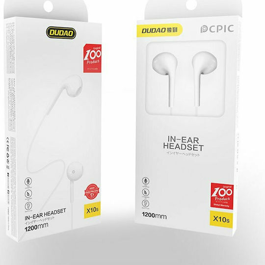 Dudao X10S Слушалки Безжични Стерео с жак 3.5mm Бял