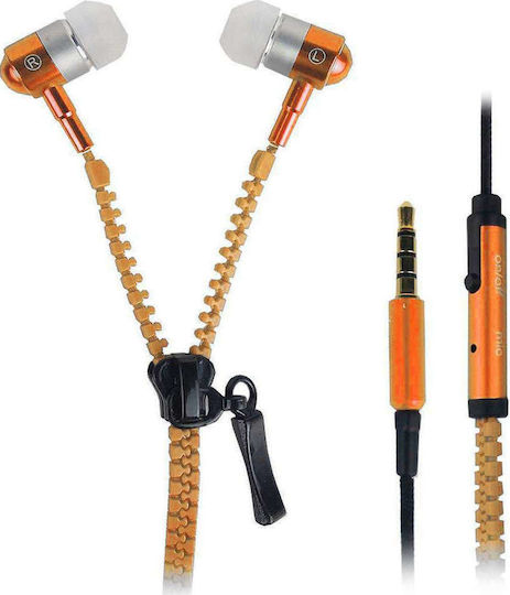 Amazing Zip În ureche Handsfree cu Mufă 3.5mm Portocaliu