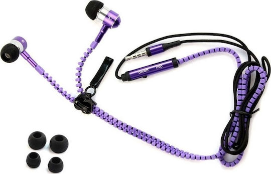 Amazing Zip În ureche Handsfree cu Mufă 3.5mm Violet