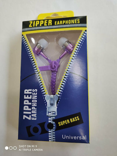 Amazing Zip În ureche Handsfree cu Mufă 3.5mm Violet