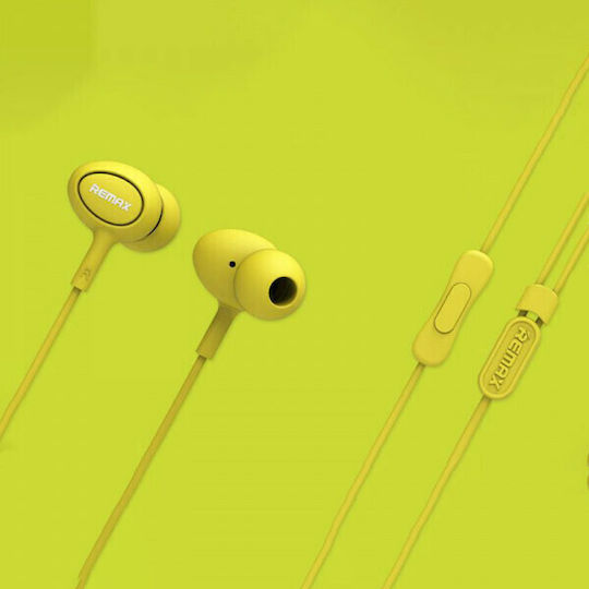 Remax RM-515 In-ear Handsfree με Βύσμα 3.5mm Κίτρινο