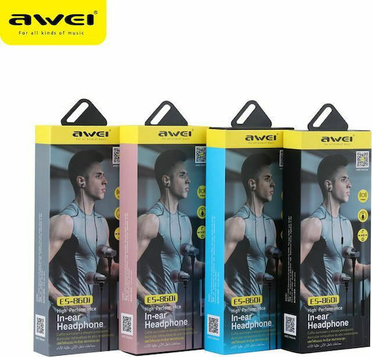 Awei ES-860i In-ear Handsfree Headphones with Connector 3.5mm Black