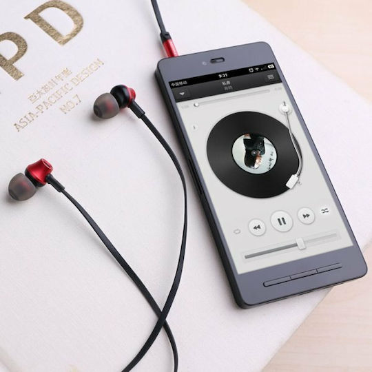 Remax RM-610D In-ear Handsfree with 3.5mm Connector Red