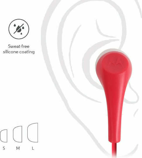 Motorola Earbuds 2 In-ear Handsfree με Βύσμα 3.5mm Κόκκινο