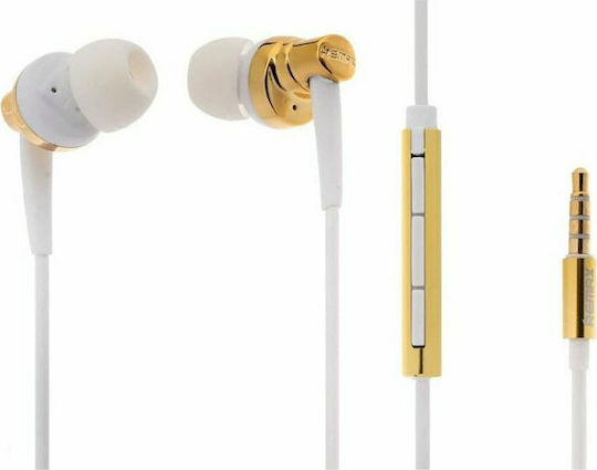 Remax RM-575 In-ear Handsfree με Βύσμα 3.5mm Χρυσό