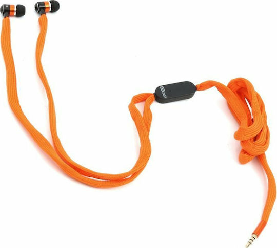 Omega Freestyle Shoelace FH2112 In-ear Handsfree με Βύσμα 3.5mm Πορτοκαλί