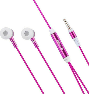 Volte-Tel VT780 Braided In-ear Handsfree with 3.5mm Connector Pink