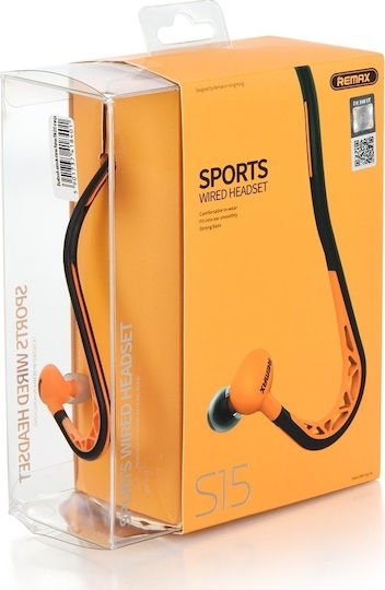 Remax RM-S15 În ureche Handsfree cu Mufă 3.5mm Portocaliu