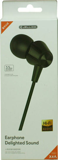 Jellico X4 In-ear Handsfree με Βύσμα 3.5mm Μαύρο