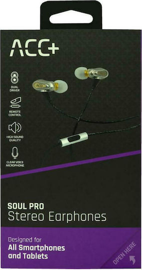 ACC+ Soul Pro In-ear Handsfree με Βύσμα 3.5mm Μαύρο