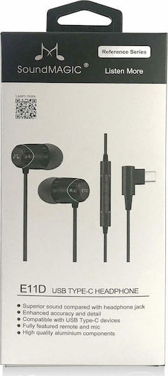 Soundmagic E11D În ureche Handsfree cu Mufă USB-C Negru